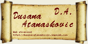 Dušana Atanasković vizit kartica